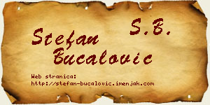 Stefan Bucalović vizit kartica